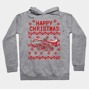 Cornet Ugly Christmas Cornetist Brass Teacher Musician Hoodie